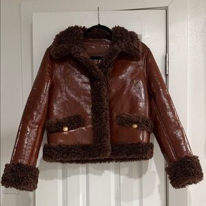 L'Academie Brown Teddy Jacket